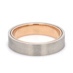 Load image into Gallery viewer, Platinum Band with Rose Gold Base &amp; Matte Finish JL PT 637
