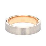 Load image into Gallery viewer, Platinum Band with Rose Gold Base &amp; Matte Finish JL PT 637
