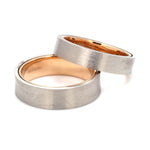 Load image into Gallery viewer, Platinum Band with Rose Gold Base &amp; Matte Finish JL PT 637
