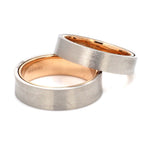 Load image into Gallery viewer, Platinum Band with Rose Gold Base &amp; Matte Finish JL PT 637
