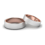 Load image into Gallery viewer, Platinum Band with Rose Gold Base &amp; Matte Finish JL PT 637
