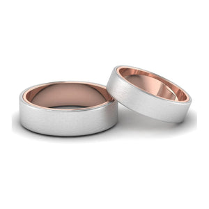 Platinum Band with Rose Gold Base & Matte Finish JL PT 637