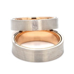 Load image into Gallery viewer, Platinum Band with Rose Gold Base &amp; Matte Finish JL PT 637
