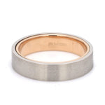 Load image into Gallery viewer, Platinum Band with Rose Gold Base &amp; Matte Finish JL PT 637
