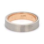 Load image into Gallery viewer, Platinum Band with Rose Gold Base &amp; Matte Finish JL PT 637
