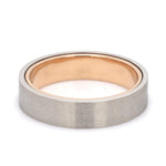 Load image into Gallery viewer, Platinum Band with Rose Gold Base &amp; Matte Finish JL PT 637
