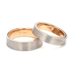 Load image into Gallery viewer, Platinum Band with Rose Gold Base &amp; Matte Finish JL PT 637
