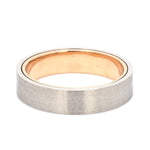 Load image into Gallery viewer, Platinum Band with Rose Gold Base &amp; Matte Finish JL PT 637
