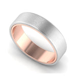 Load image into Gallery viewer, Platinum Band with Rose Gold Base &amp; Matte Finish JL PT 637
