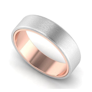 Platinum Band with Rose Gold Base & Matte Finish JL PT 637