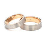 Load image into Gallery viewer, Platinum Band with Rose Gold Base &amp; Matte Finish JL PT 637
