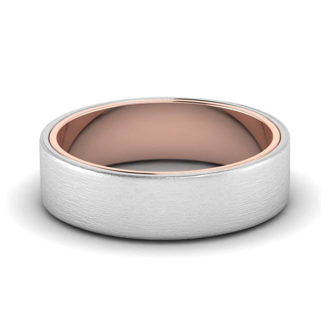 Platinum Band with Rose Gold Base & Matte Finish JL PT 637