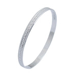 Load image into Gallery viewer, Platinum Bangle for Women with Centre Lining of Diamond Cutting JL PTB 624
