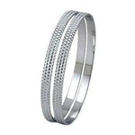 Load image into Gallery viewer, Platinum Bangle with Full Diamond Cut SJ PT 307
