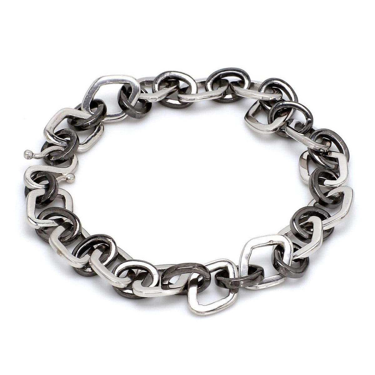 Platinum Bracelet with Black Rhodium for Men JL PTB 637-Black