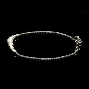 5.8mm Platinum Bracelet with Shine Diamond Cut Balls JL PTB 1201