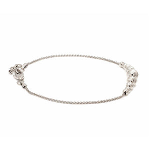 5.8mm Platinum Bracelet with Shine Diamond Cut Balls JL PTB 1201