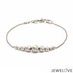 Load image into Gallery viewer, 5.8mm Platinum Bracelet with Shine Diamond Cut Balls JL PTB 1201
