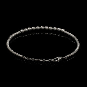 4mm Platinum Bracelet with Shine Diamond Cut Balls JL PTB 1204