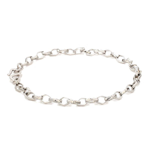 Platinum Bracelet with Square Links JL PTB 689