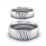 Load image into Gallery viewer, Platinum Couple Love Bands JL PT CB-7
