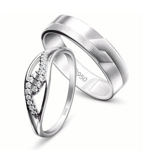 Platinum Couple Rings - Bonded Forever JL PT 455