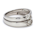 Load image into Gallery viewer, Platinum Love Bands with Complementary Hearts JL PT 243
