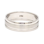 Load image into Gallery viewer, Platinum Couple Rings with Matte Finish &amp; Single Diamond JL PT 629
