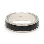 Load image into Gallery viewer, Platinum Couple Unisex Ring with Black Ceramic JL PT 1330
