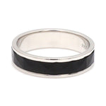 Load image into Gallery viewer, Platinum Couple Unisex Ring with Black Ceramic JL PT 1330
