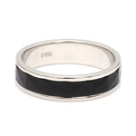 Load image into Gallery viewer, Platinum Couple Unisex Ring with Black Ceramic JL PT 1330
