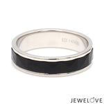 Load image into Gallery viewer, Platinum Couple Unisex Ring with Black Ceramic JL PT 1330
