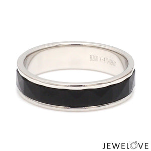 Platinum Couple Unisex Ring with Black Ceramic JL PT 1330