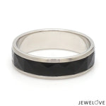 Load image into Gallery viewer, Platinum Couple Unisex Ring with Black Ceramic JL PT 1330
