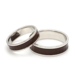 Load image into Gallery viewer, Platinum Couple Unisex Ring with Brown Ceramic JL PT 1329
