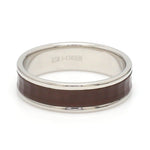 Load image into Gallery viewer, Platinum Couple Unisex Ring with Brown Ceramic JL PT 1329
