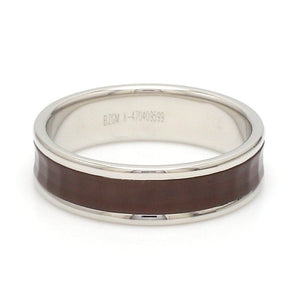 Platinum Couple Unisex Ring with Brown Ceramic JL PT 1329