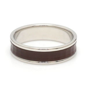 Platinum Couple Unisex Ring with Brown Ceramic JL PT 1329