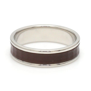 Platinum Couple Unisex Ring with Brown Ceramic JL PT 1329