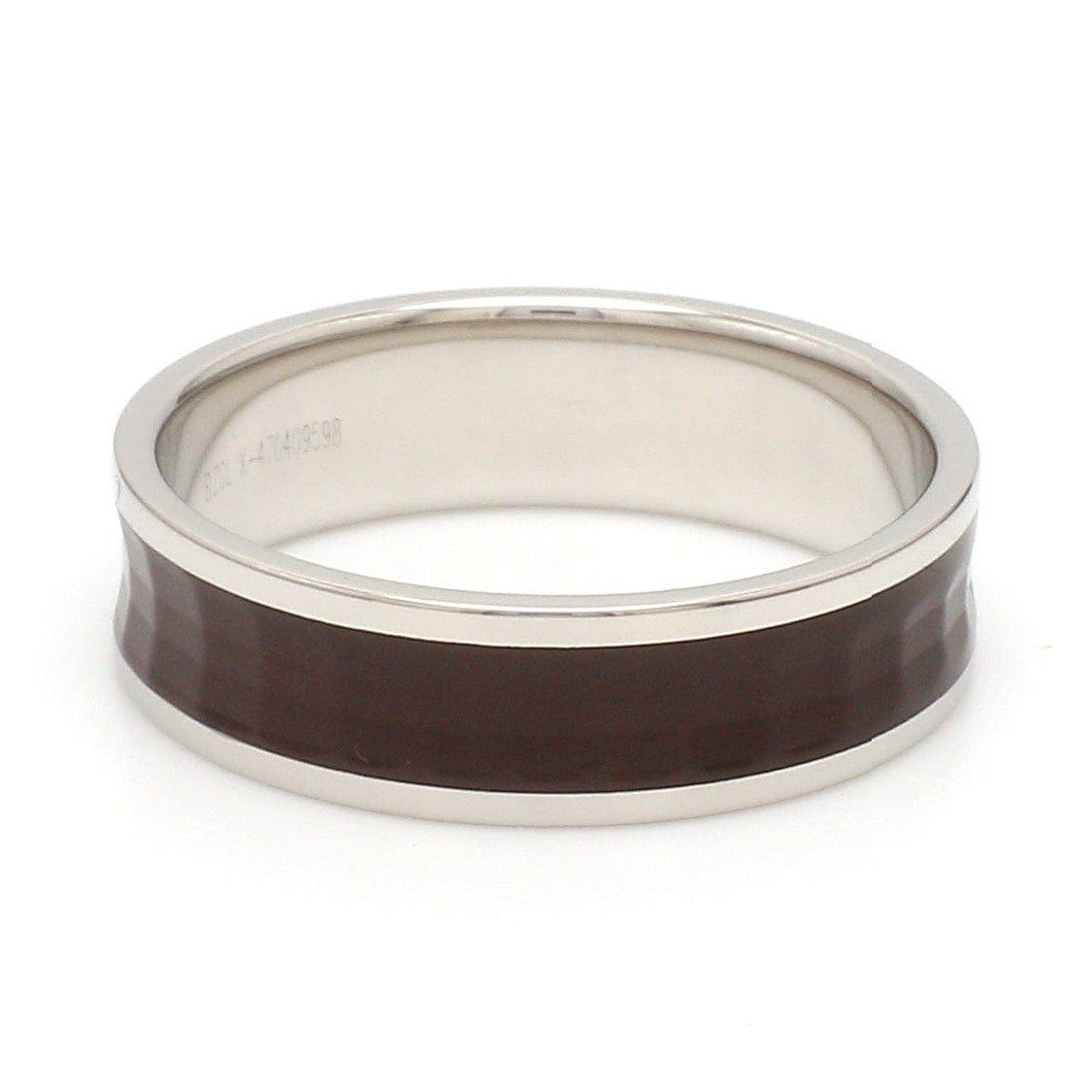 Platinum Couple Unisex Ring with Brown Ceramic JL PT 1329