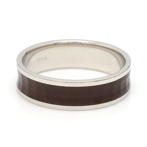 Platinum Couple Unisex Ring with Brown Ceramic JL PT 1329