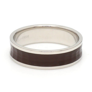 Platinum Couple Unisex Ring with Brown Ceramic JL PT 1329