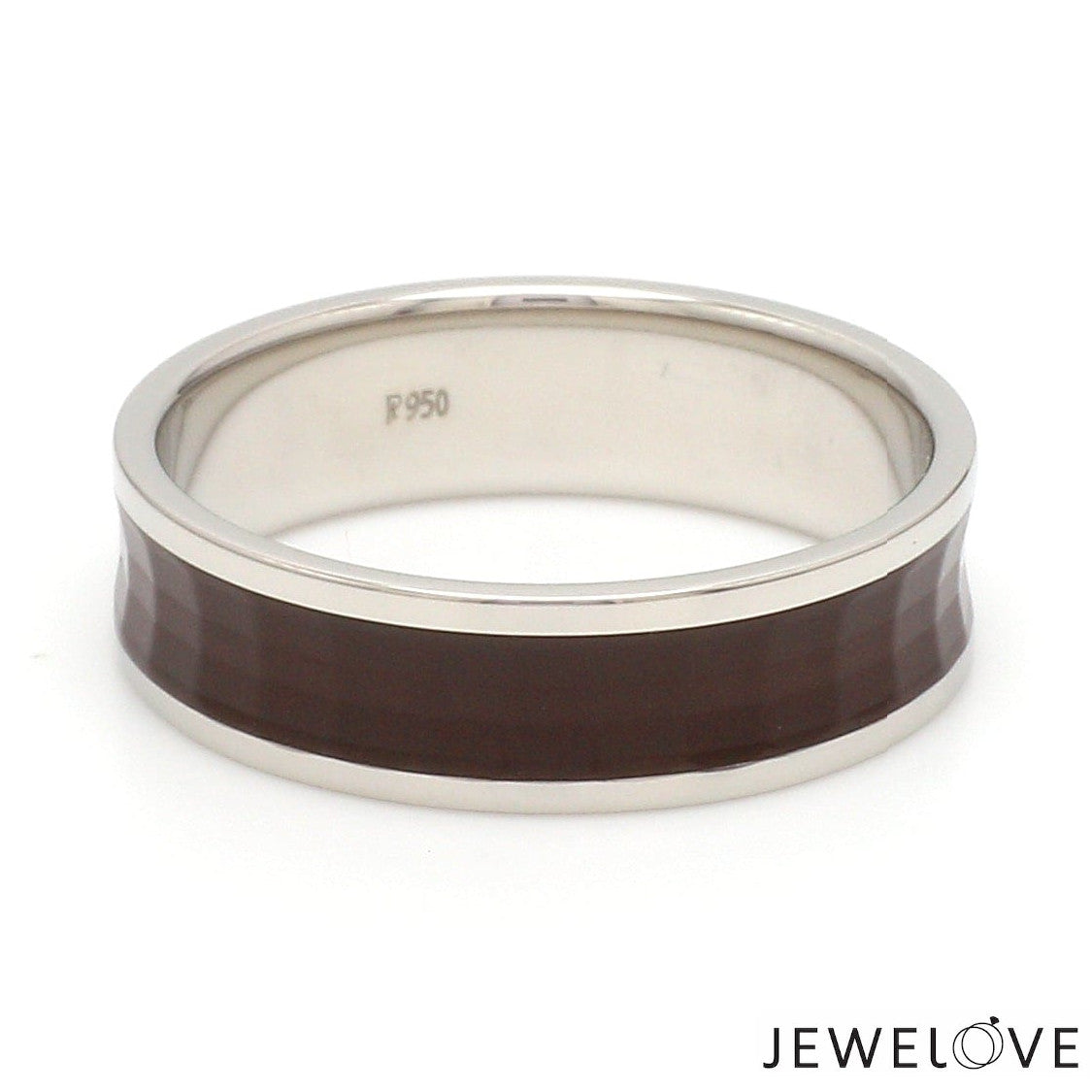 Platinum Couple Unisex Ring with Brown Ceramic JL PT 1329