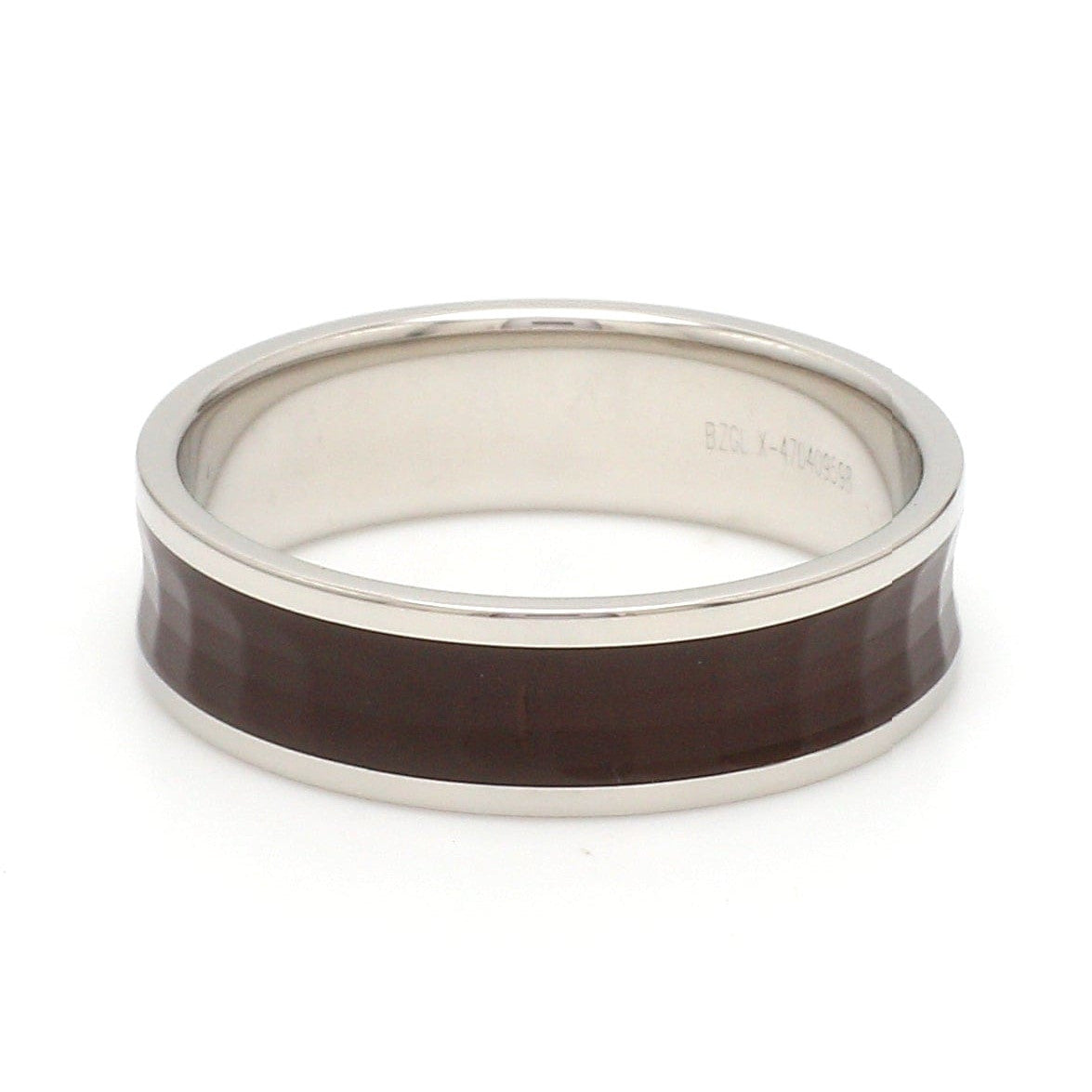 Platinum Couple Unisex Ring with Brown Ceramic JL PT 1329