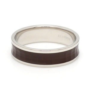 Platinum Couple Unisex Ring with Brown Ceramic JL PT 1329