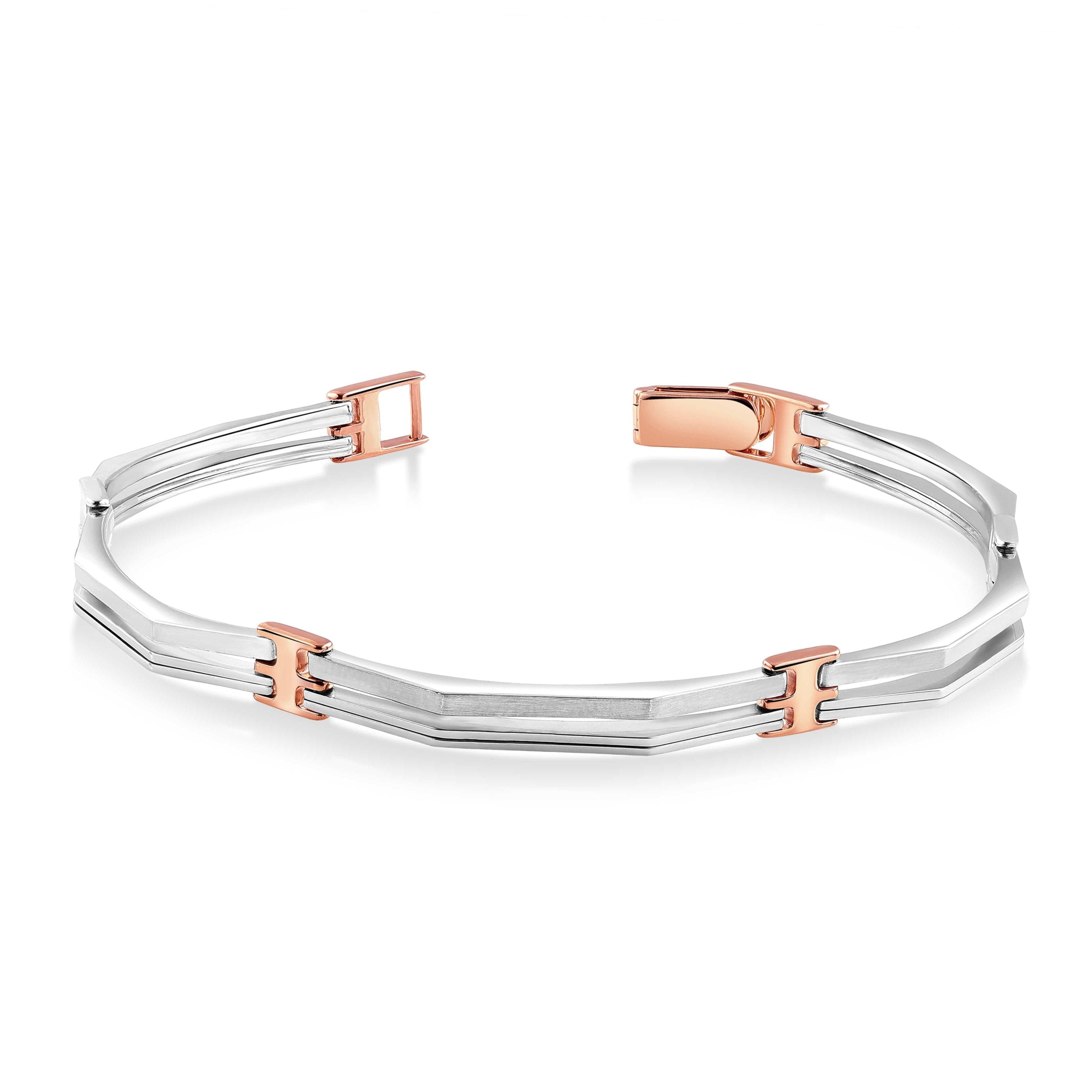 Platinum | Designer Platinum Bracelet with Rose Gold for Men JL PTB 1188