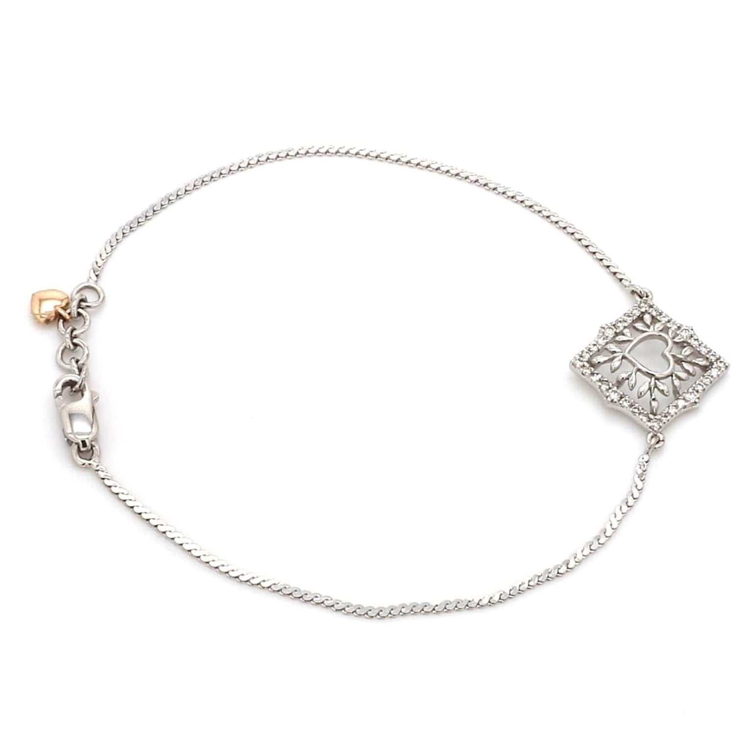 Platinum Diamond Bracelet for Women JL PTB 744