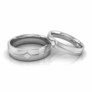 Platinum Diamond Couple Bands JL PT CB 134