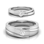 Load image into Gallery viewer, Platinum Diamond Couple Love Bands JL PT B-27
