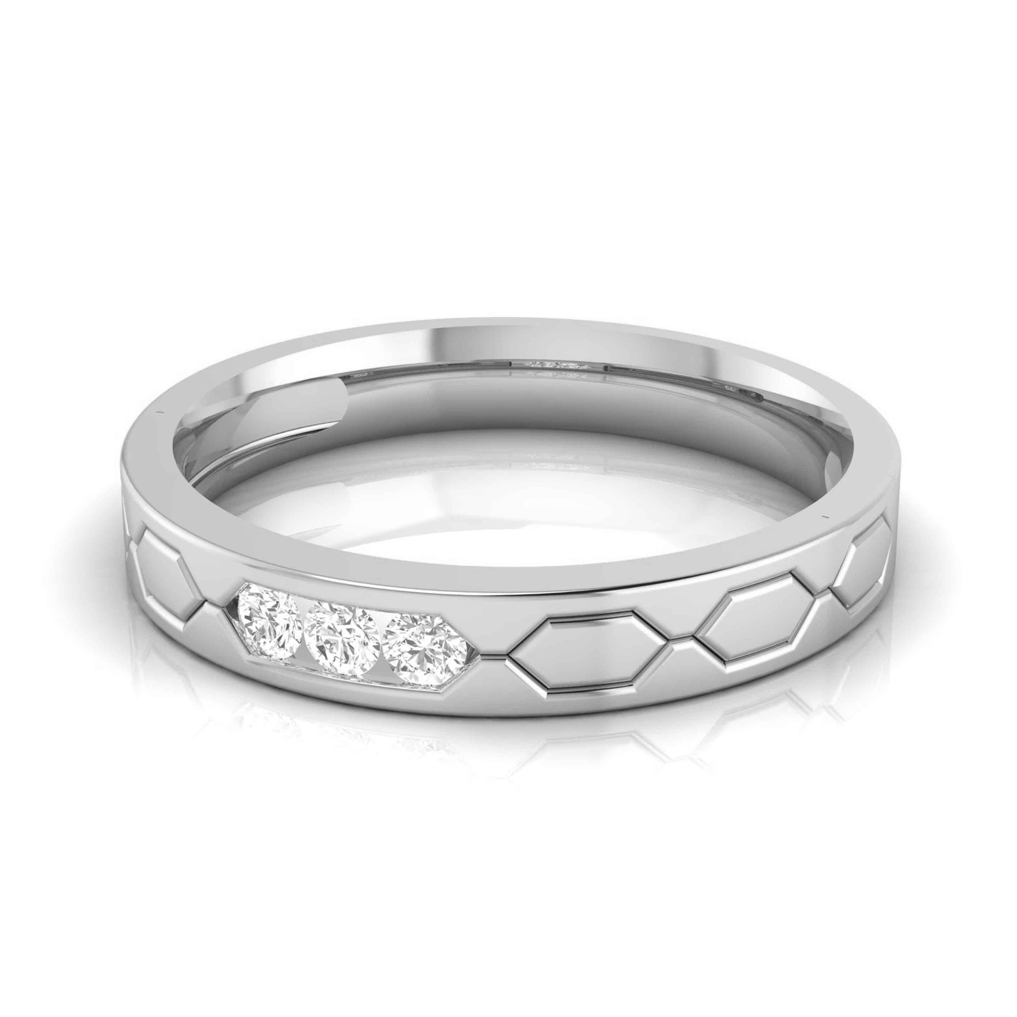 Platinum Diamond Couple Love Bands JL PT CB-3